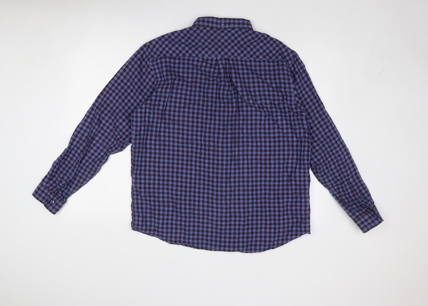 Mens UK Size XL EWM Blue  Button-Up Long Sleeve Casual Shirt