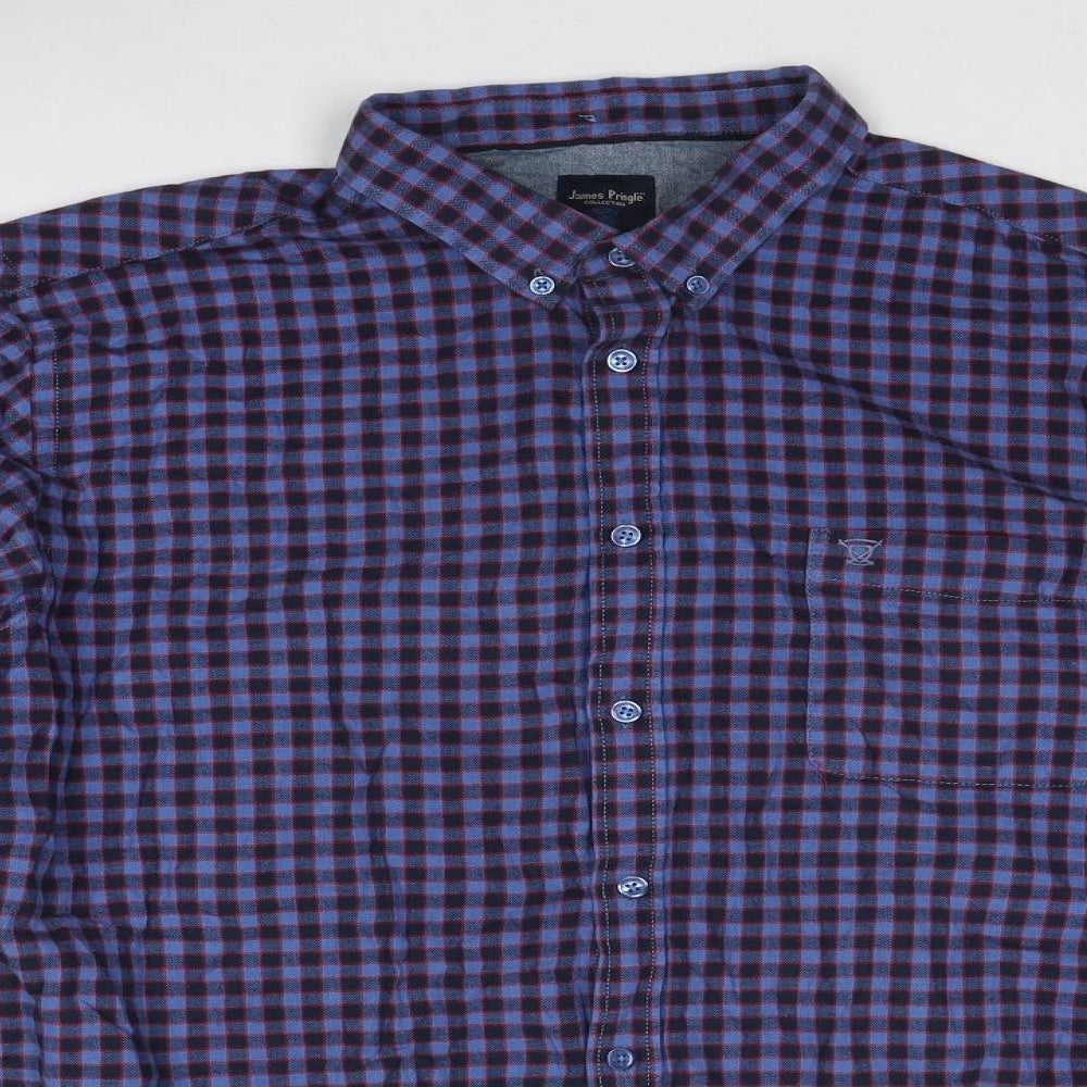 Mens UK Size XL EWM Blue  Button-Up Long Sleeve Casual Shirt