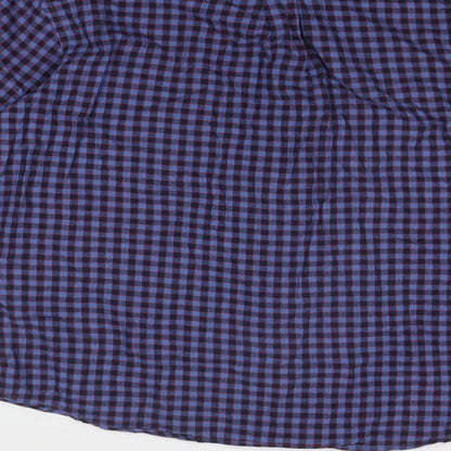 Mens UK Size XL EWM Blue  Button-Up Long Sleeve Casual Shirt