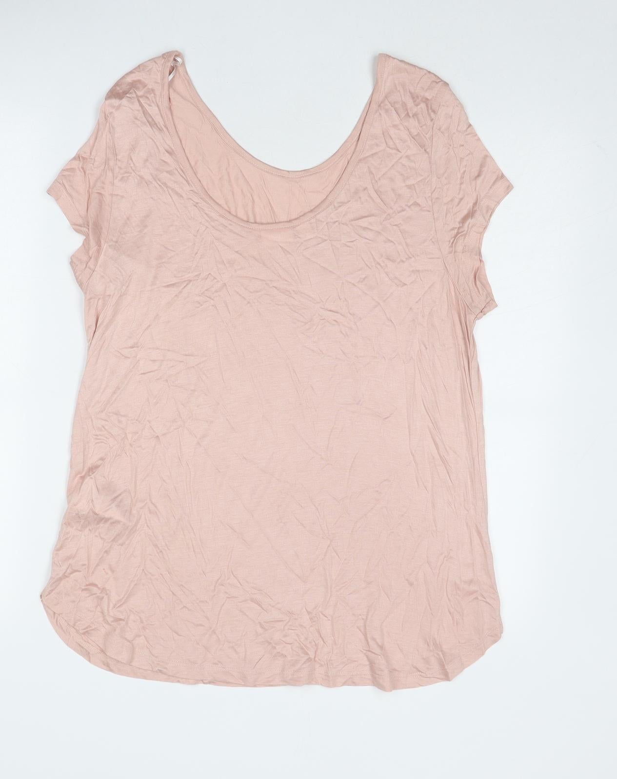 Womens UK Size M Body Flirt Pink Basic T-Shirt