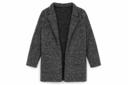 Marks & Spencer Womens Grey Geometric Overcoat Coat Size 14