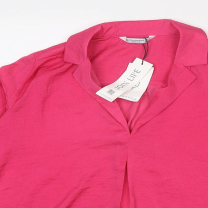 Womens UK Size S Stradivarius Pink Basic Blouse
