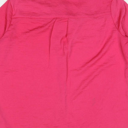 Womens UK Size S Stradivarius Pink Basic Blouse