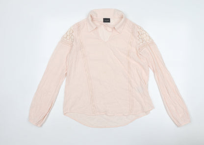 Womens UK Size S VILA Pink Basic Blouse