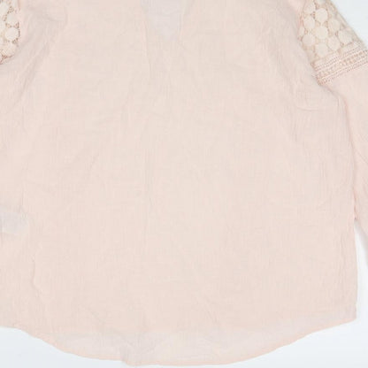Womens UK Size S VILA Pink Basic Blouse