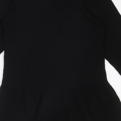 Divided by H&M Womens Black Cotton Jumper Dress Size XS Round Neck Pullover