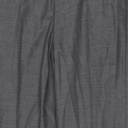 Marks and Spencer Mens Grey Polyester Dress Pants Trousers Size 34 in Regular Zip