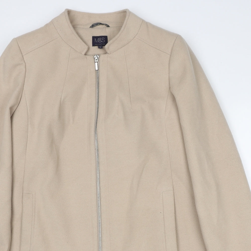 Womens UK Size 12 Marks and Spencer Beige Overcoat