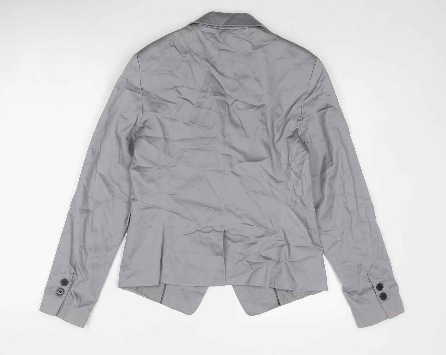 New Look Womens Grey Cotton Jacket Suit Jacket Size 14