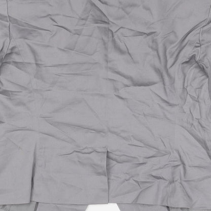 New Look Womens Grey Cotton Jacket Suit Jacket Size 14