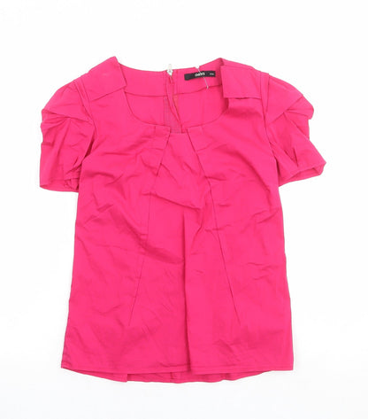 Womens UK Size 8 Oasis Pink Basic Blouse