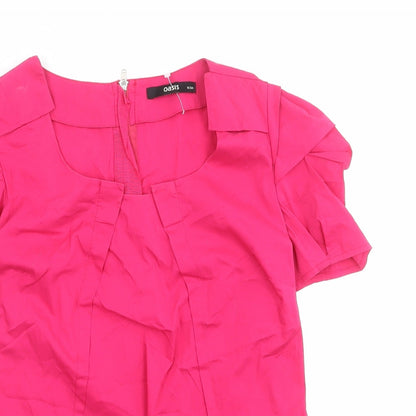 Womens UK Size 8 Oasis Pink Basic Blouse