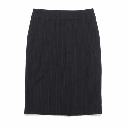 Marcus Womens Black Striped Wool A-Line Skirt Size 10 Zip