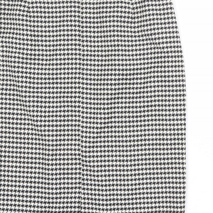 Precis Womens Black Geometric Wool A-Line Skirt Size 12 Zip