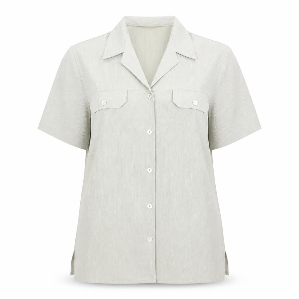 Womens UK Size 12 Berkertex Green Basic Button-Up