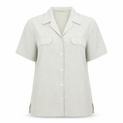 Womens UK Size 12 Berkertex Green Basic Button-Up