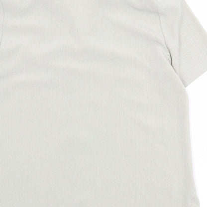 Berkertex Womens Green Polyester Basic Button-Up Size 12 Collared