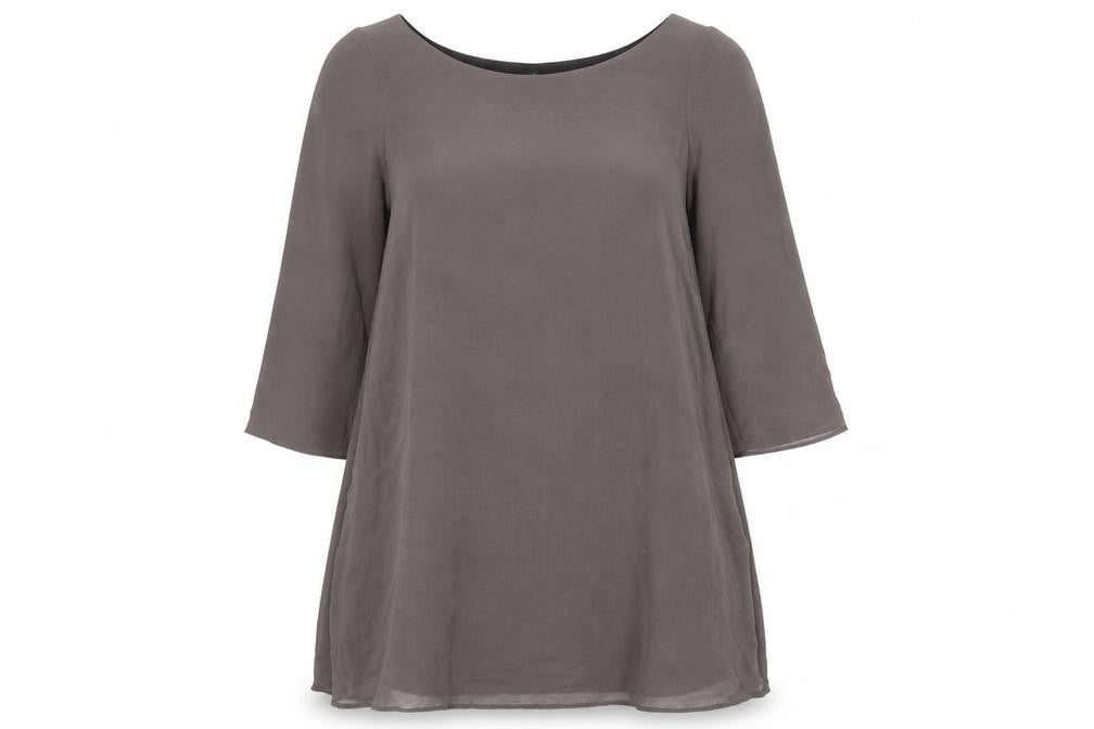 Zara Womens Brown Polyester Shift Size M Round Neck Button