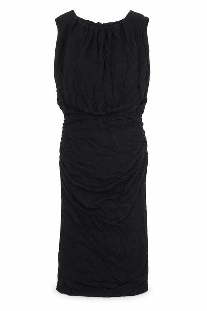 Jersey Womens Black Viscose Bodycon Size 10 Round Neck Pullover
