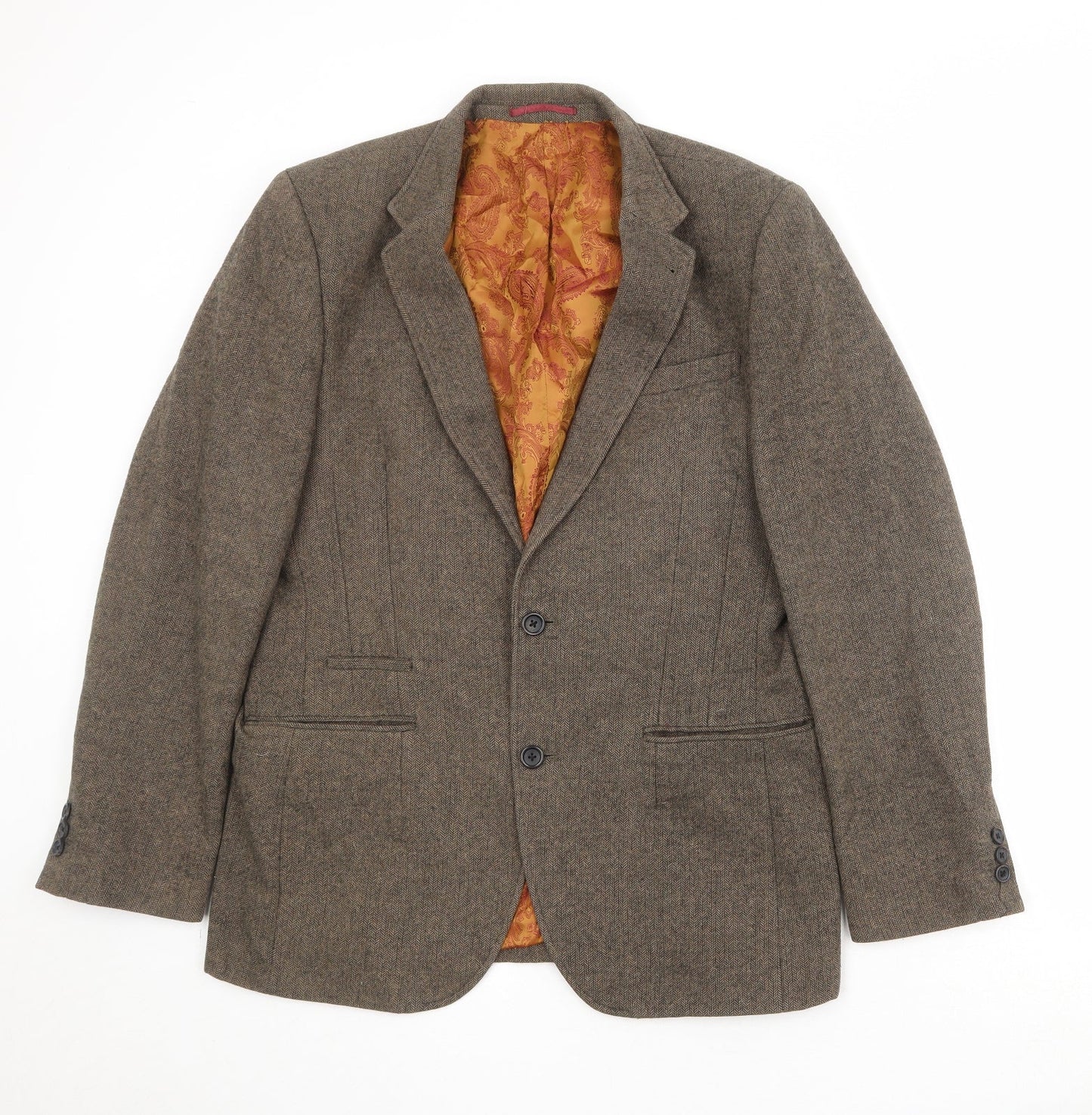 Mens UK Size 40 Marks and Spencer Regular Brown Suit Jacket