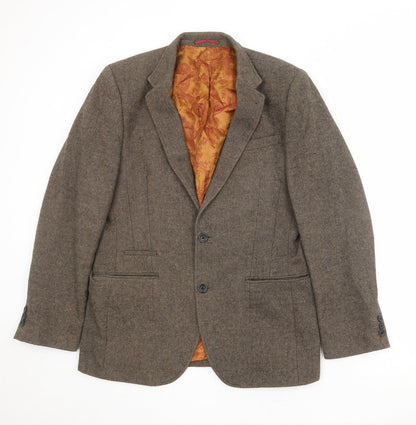 Mens UK Size 40 Marks and Spencer Regular Brown Suit Jacket