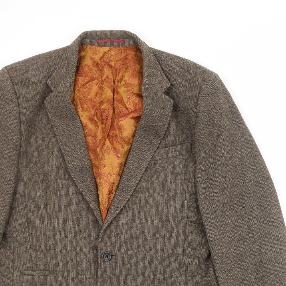 Mens UK Size 40 Marks and Spencer Regular Brown Suit Jacket