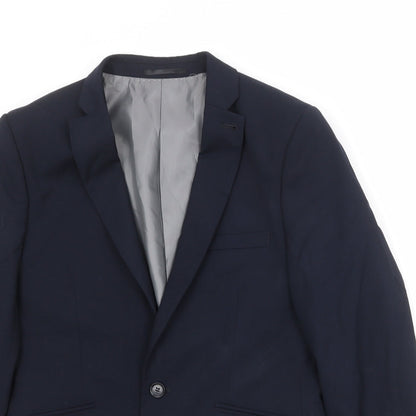 Mens UK Size 38 Topman Regular Blue Suit Jacket