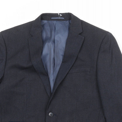 Mens UK Size 38 Fellini Regular Blue Suit Jacket