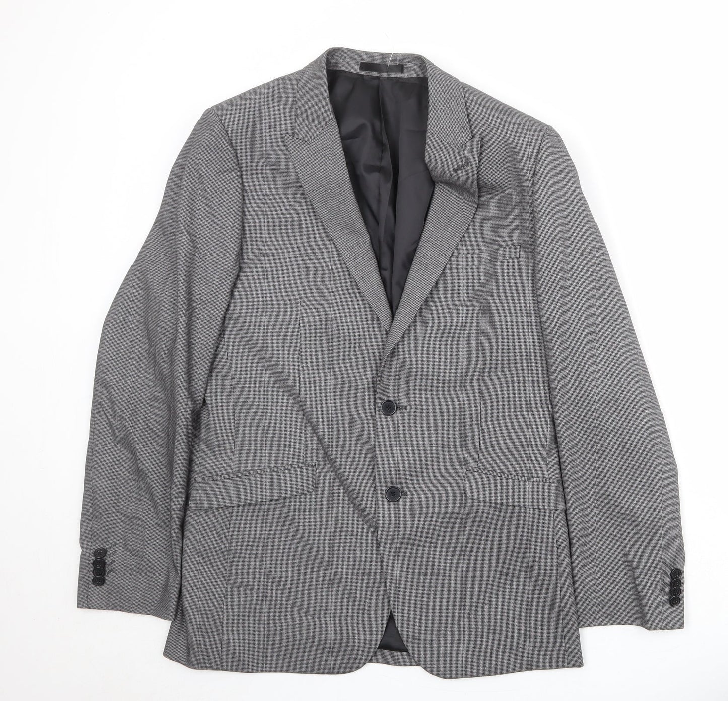 Mens UK Size 40 OneSix5ive Regular Grey Suit Jacket