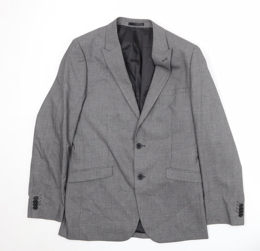 Mens UK Size 40 OneSix5ive Regular Grey Suit Jacket