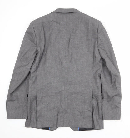 Mens UK Size 40 OneSix5ive Regular Grey Suit Jacket