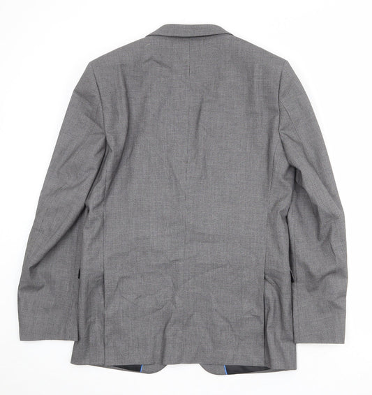 Mens UK Size 40 OneSix5ive Regular Grey Suit Jacket