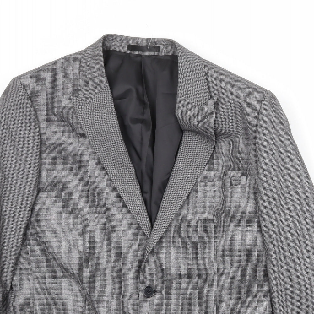 Mens UK Size 40 OneSix5ive Regular Grey Suit Jacket
