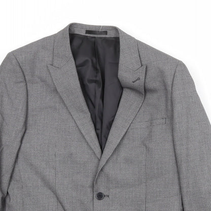 Mens UK Size 40 OneSix5ive Regular Grey Suit Jacket