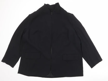 Marks and Spencer Womens Black Polyester Jacket Blazer Size 20