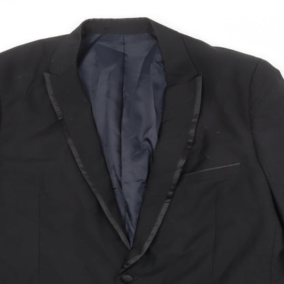 Mens UK Size 44 French Connection Regular Black Suit Jacket