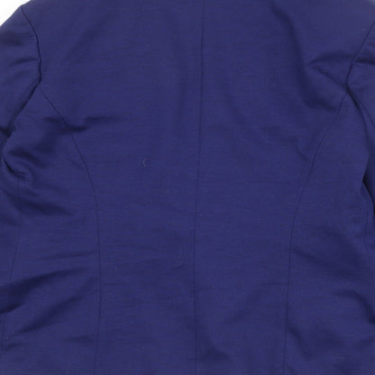 Miss Selfridge Womens Blue Polyester Jacket Blazer Size 6 - Open