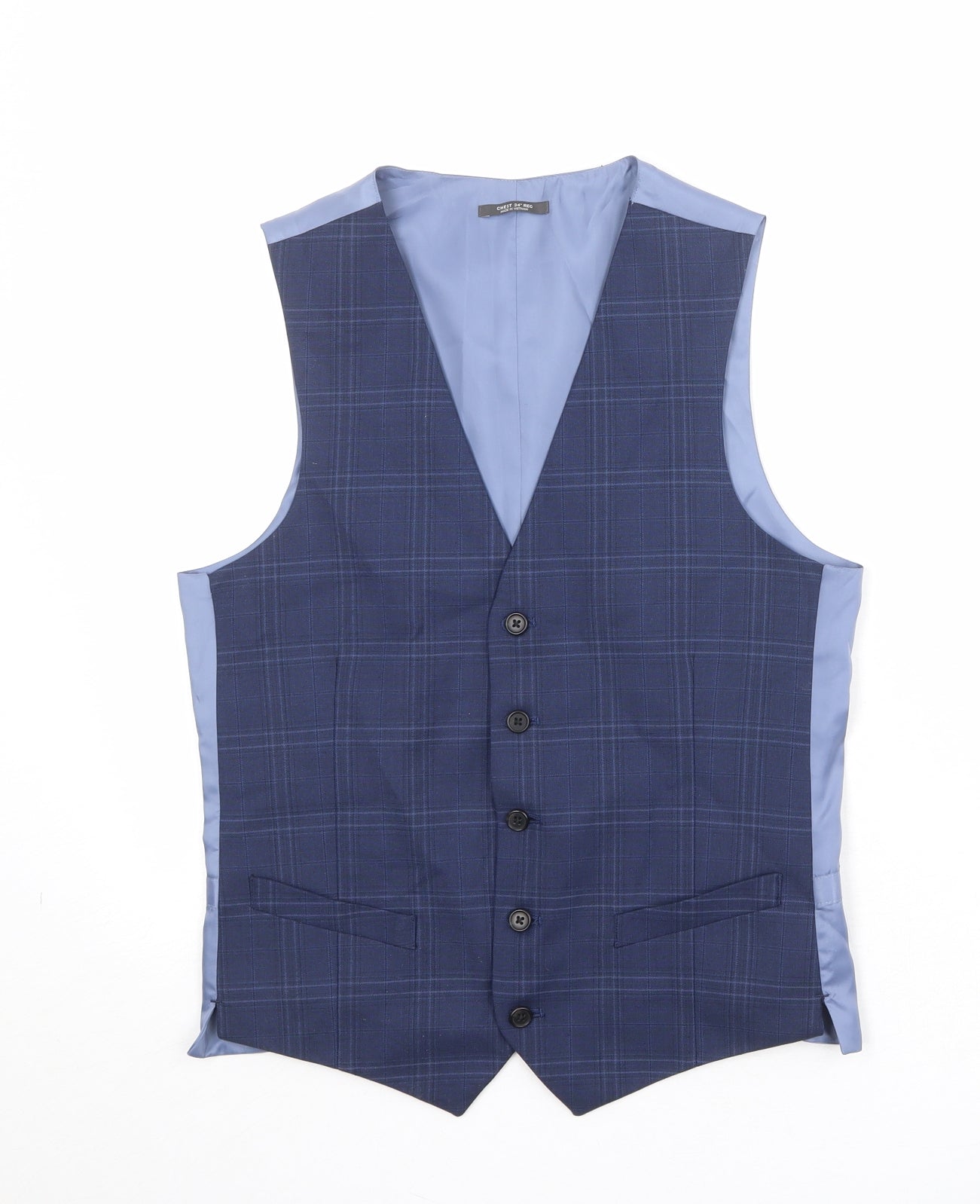 Mens UK Size 34 Marks and Spencer Regular Blue Suit Jacket