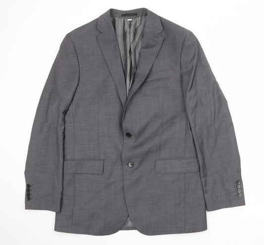 Autograph Mens Grey Wool Jacket Suit Jacket Size 40 Regular