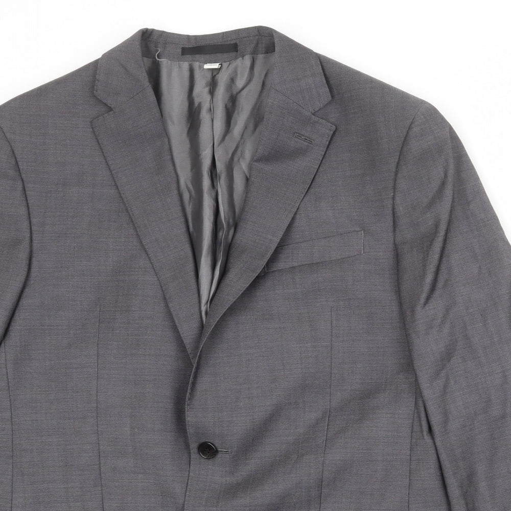 Autograph Mens Grey Wool Jacket Suit Jacket Size 40 Regular