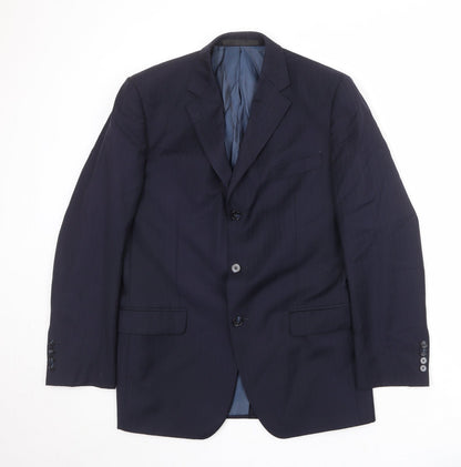 Mens UK Size 40 Marks and Spencer Regular Blue Suit Jacket