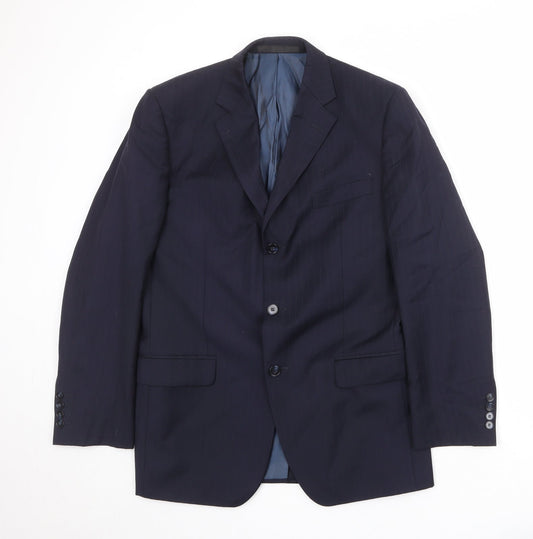Mens UK Size 40 Marks and Spencer Regular Blue Suit Jacket
