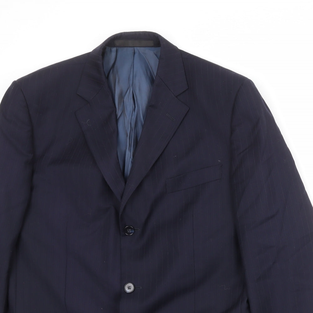 Mens UK Size 40 Marks and Spencer Regular Blue Suit Jacket