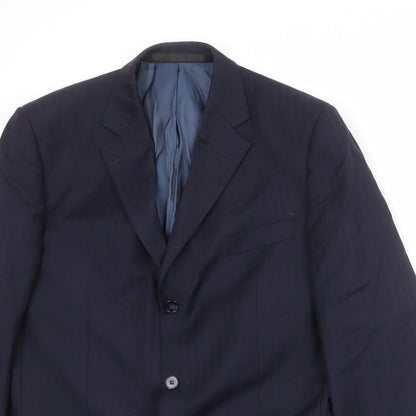 Mens UK Size 40 Marks and Spencer Regular Blue Suit Jacket