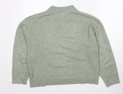 Womens UK Size XS H&M Green Pullover Jumper