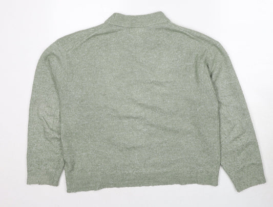 Womens UK Size XS H&M Green Pullover Jumper