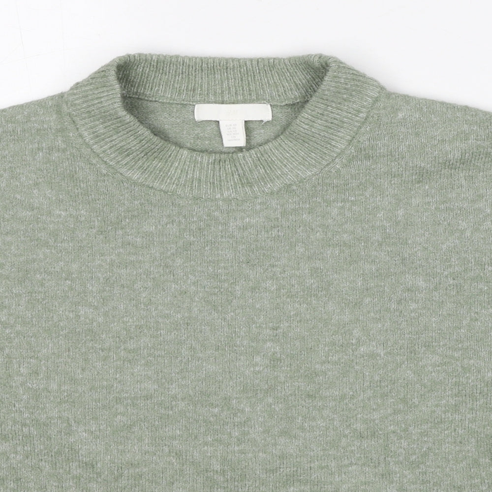 Womens UK Size XS H&M Green Pullover Jumper