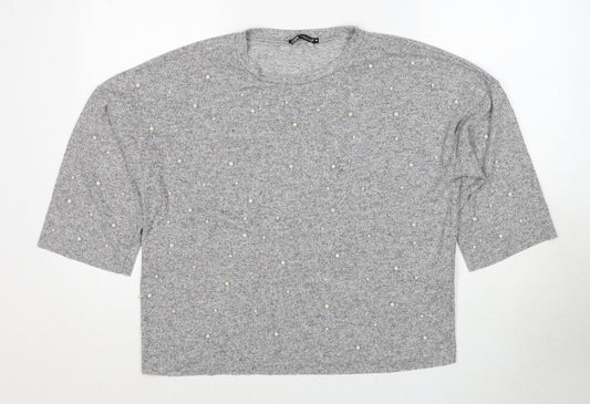 Womens UK Size S Zara Grey Pullover Jumper