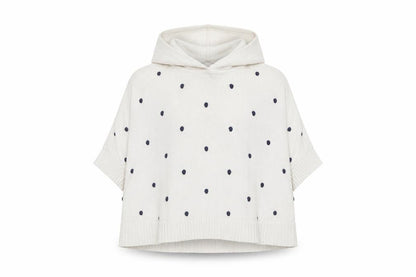 Gap Girls Ivory Round Neck Polka Dot Cotton Pullover Jumper Size 3 Years Pullover