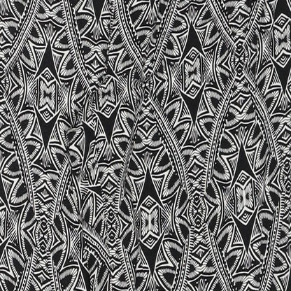 New Look Womens Black Geometric Polyester Trousers Size 10 Regular Drawstring